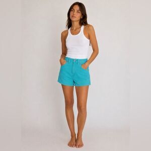 VTG *Newport News* Jeanology Y2K Sz 10 Tiffany Blue Denim Shorts